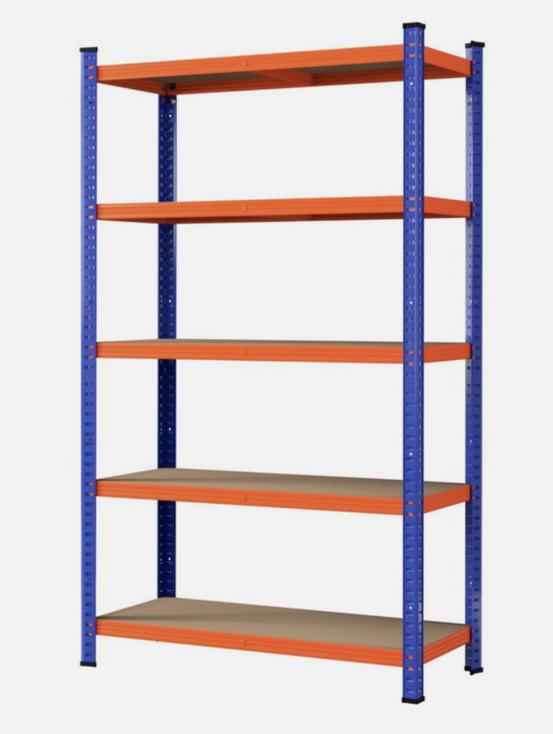 5 līmeņu noliktavas plaukts-stelāža 180x90x40 cm