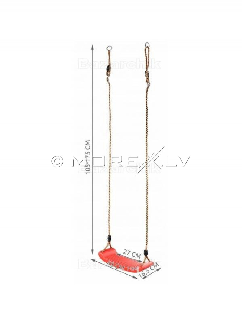 Plastic swing Just Fun, length 175 cm, red