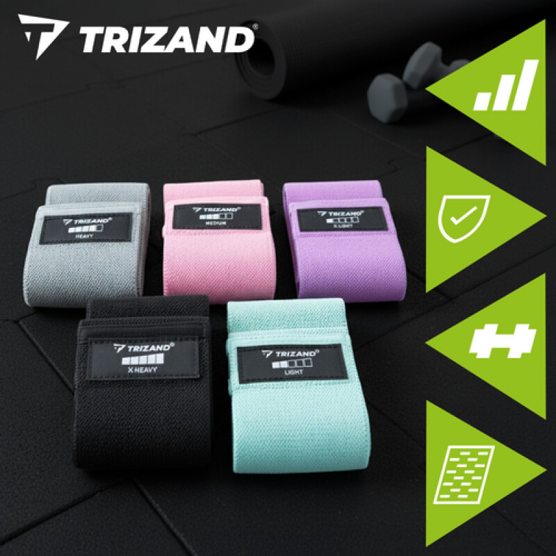 5PC Fabric Resistance Bands Fitness Set