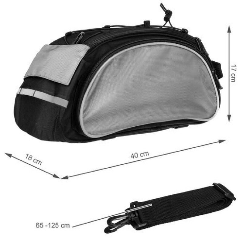 Bag for bicycle (black-gray)