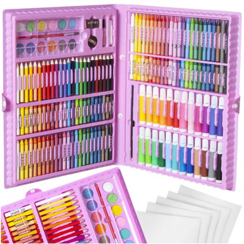 Artistic Painting Set 168pcs + Pink Suitcase