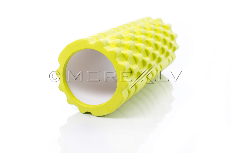 Massage Foam Roller Grid Roller 30x10cm, lime green