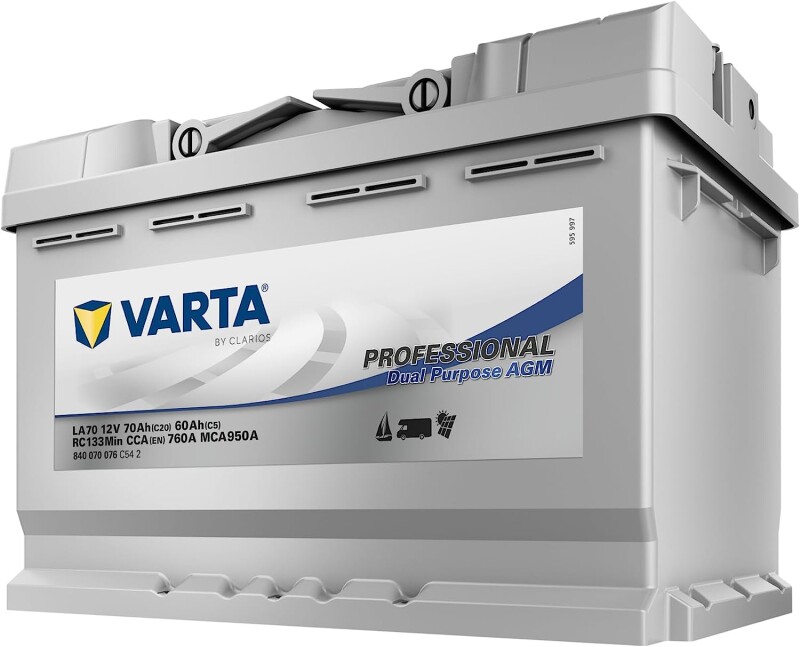 Slodzes akumulators laivu elektromotoriem VARTA Professional AGM LA70 70Ah (20h)