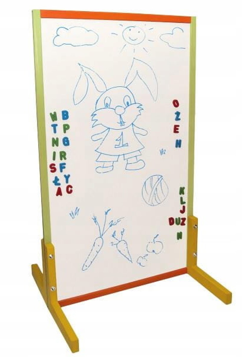 Double-sided wooden board for kids ST04 (66x60x111cm)