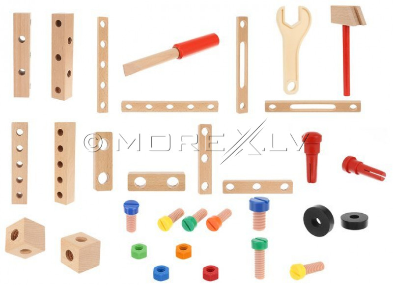 Koka konstruktors ar instrumentiem, 3 in1