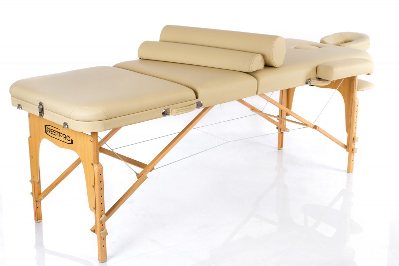 Portable Massage Table + Massage Bolsters RESTPRO® Memory 3 Beige