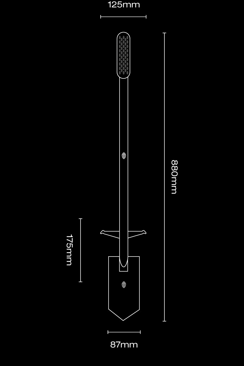 Speciālā lāpsta Black Ada Stainless Steel Invader (BL003ST) monētu un dārgumu meklēšanai