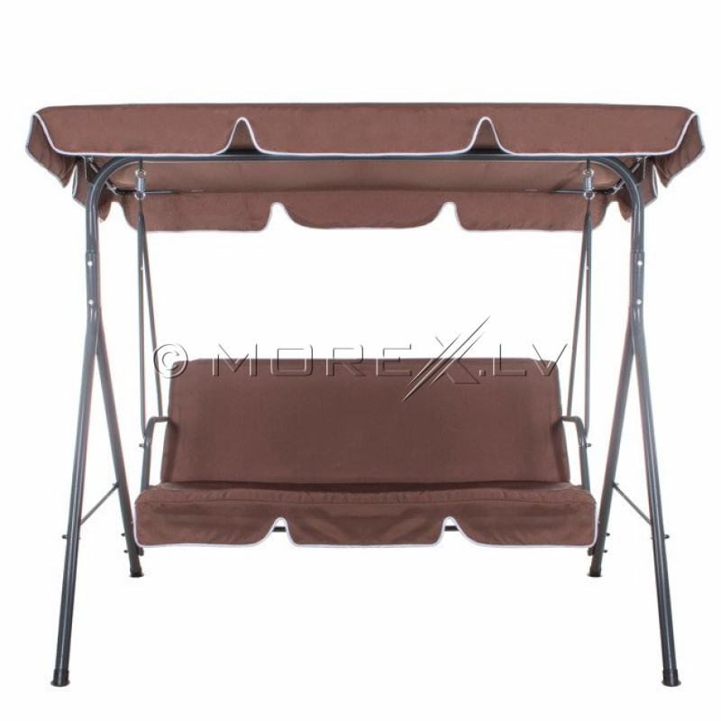 Garden swing, 170x110 cm, 3-seater, brown (Swing sofa)