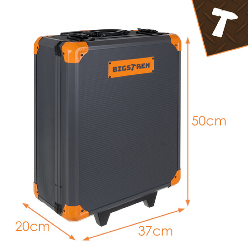 Toolbox 1000-piece set in a suitcase with wheels
