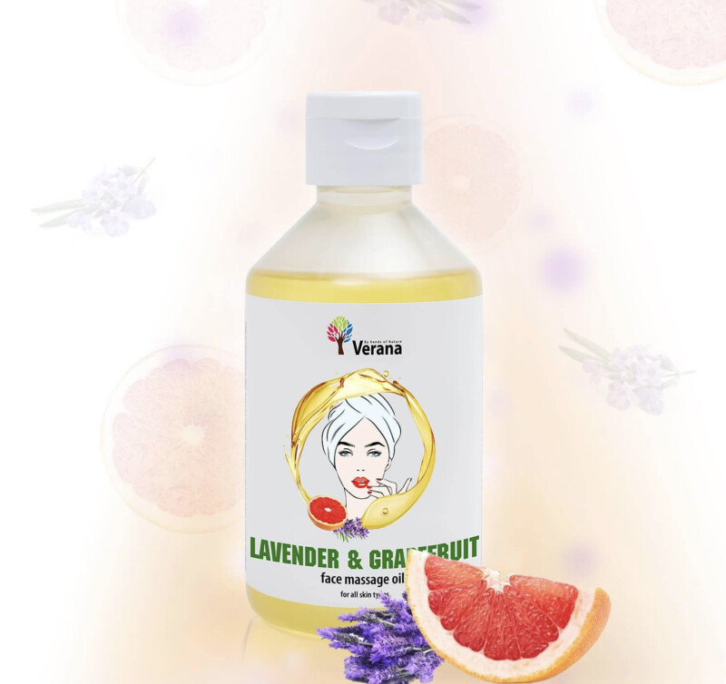 Masāžas eļļa sejai Verana Professional, Lavanda un Greipfruts 250 ml