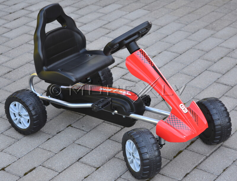 Velokartas (Velomobiliai) Go-Kart 1801 Red (3-6 years)