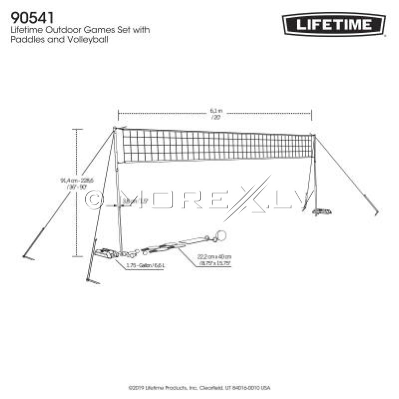 LIFETIME 90541 Volleyball, badminton, pickleball kit