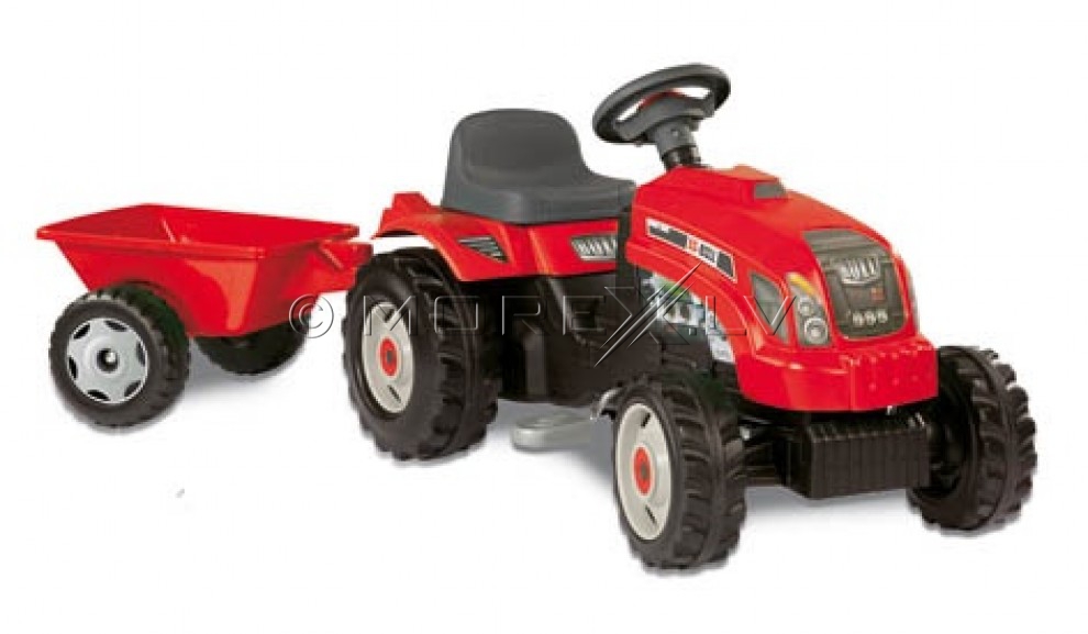 Childrens Tractor with trailer - Smoby Red (toy)