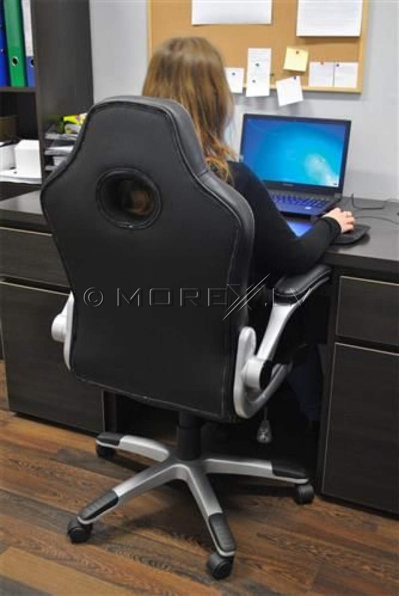 Spēļu datorkrēsls biroja krēsls melns (00002738)