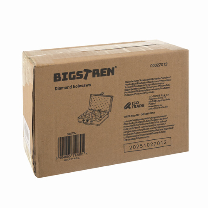 Dimanta kroņurbju komplekts, 13 detaļas (flīzēm, betonam, akmenim)