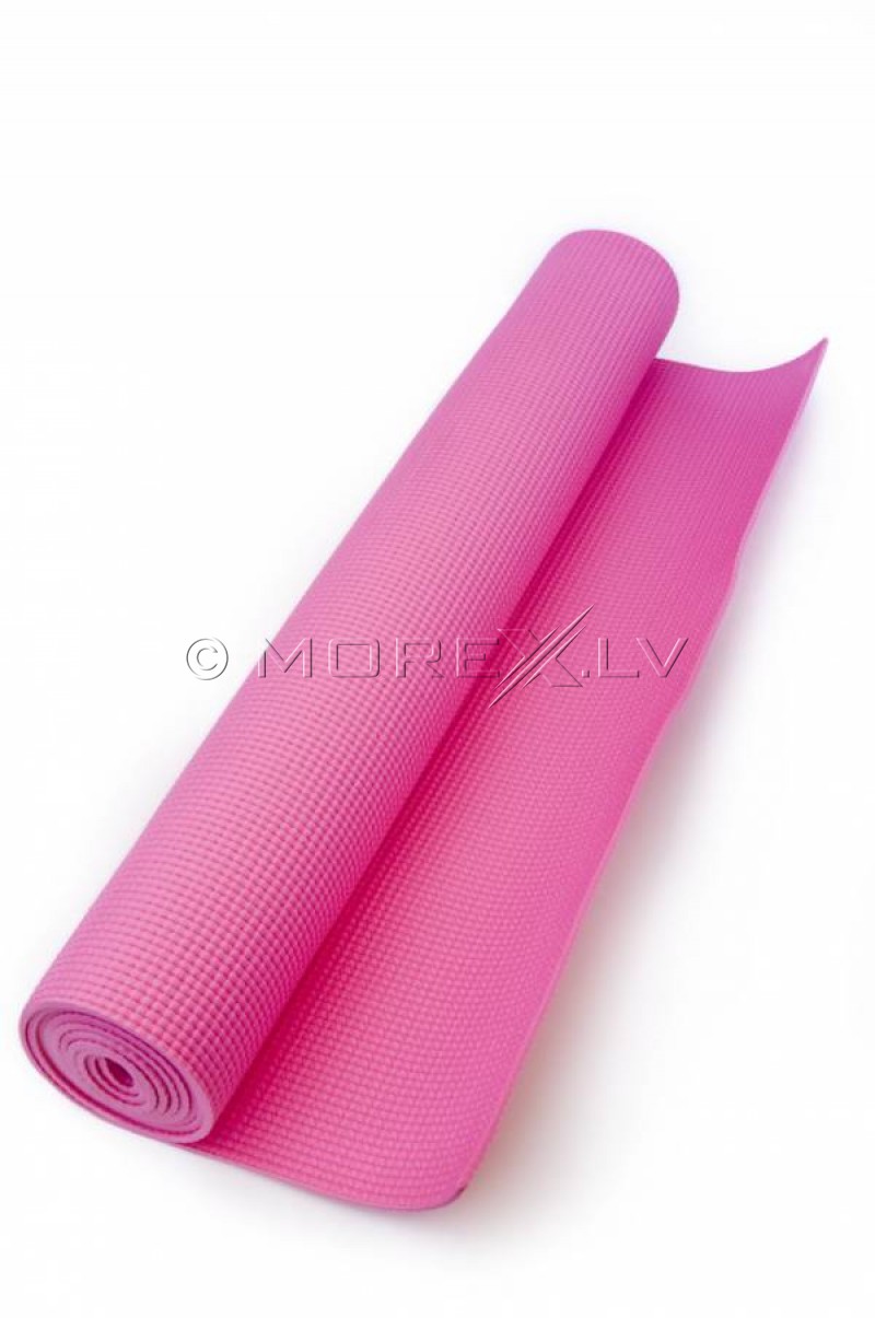 Jogas pilates vingrošanas sporta paklājiņš 173x61x0.5 cm rozā