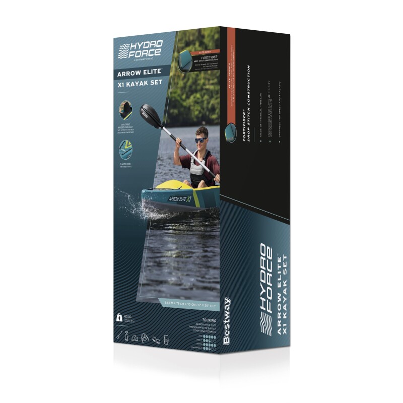 Vienvietīgs piepūšamais kajaks Bestway Arrow Elite X1 365x73x30 cm, 65179