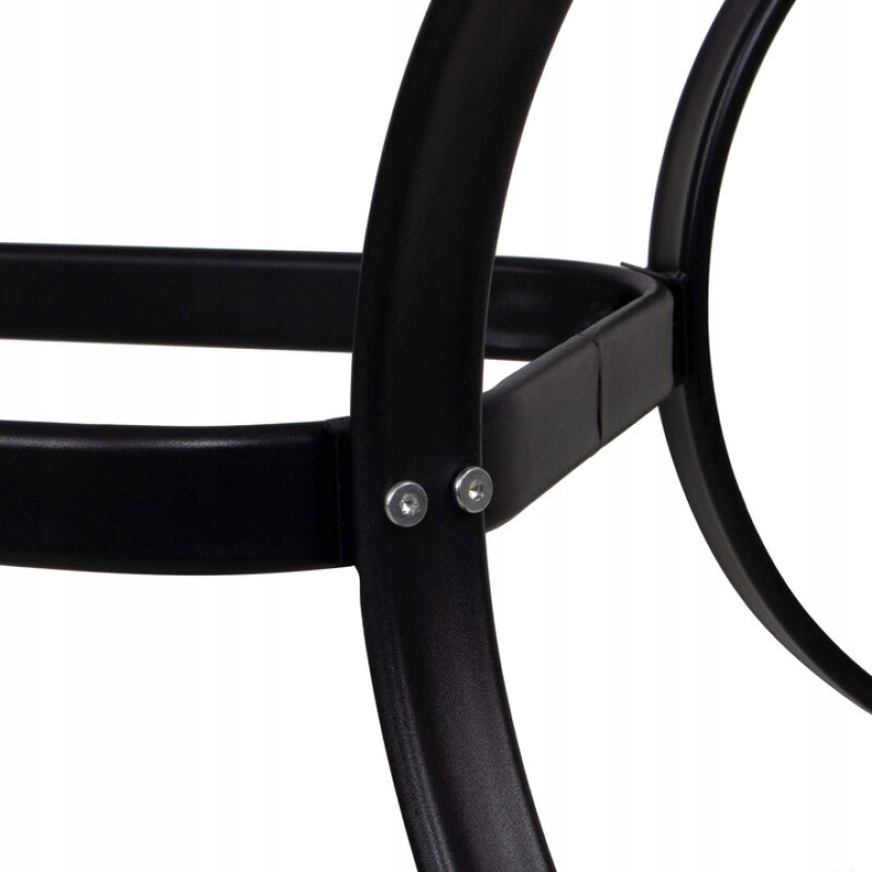 Table, metal with glass surface 150 x 90 x 71 cm Black