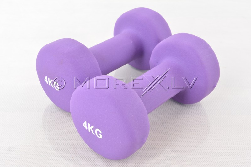 Two vinyl dumbbells 4 kg