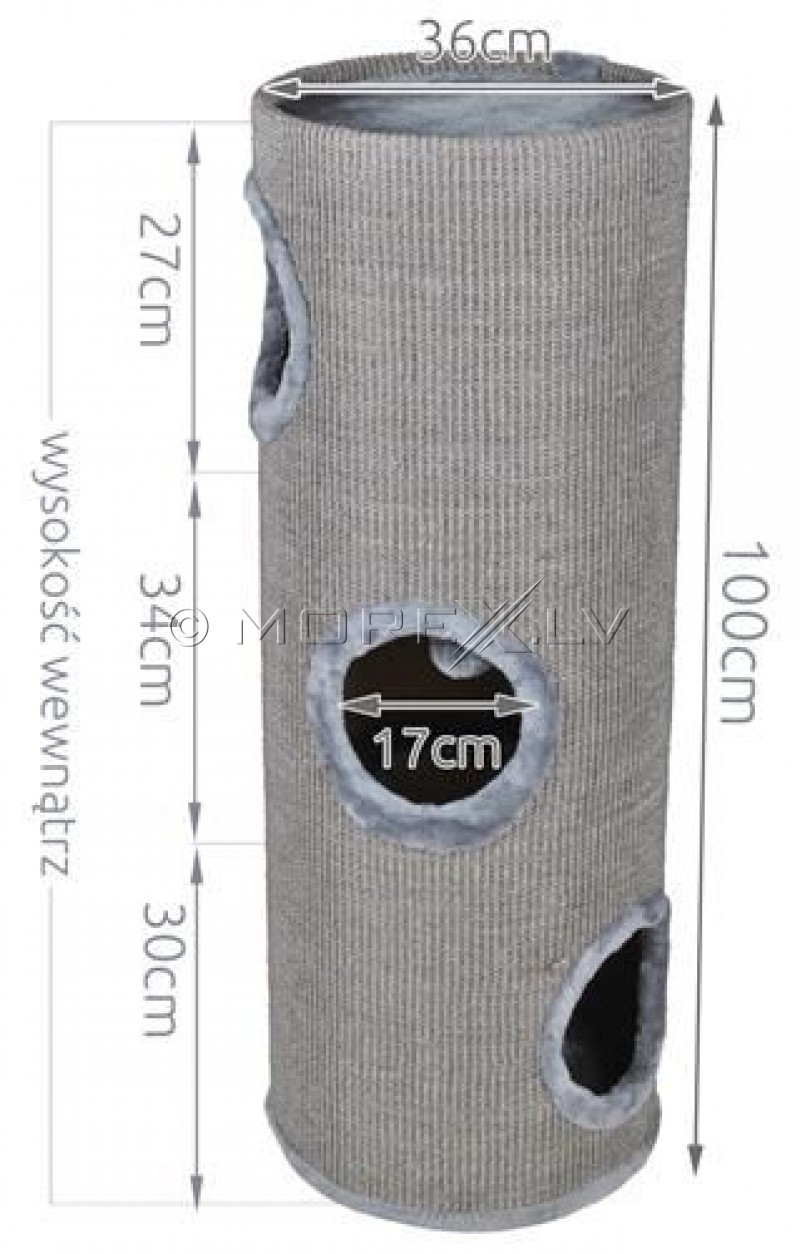 Cat House Scratching Tube 100cm Grey (00002796)