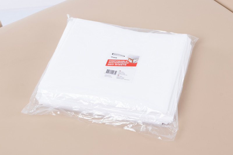 Disposable Waterproof Bed Sheets - 80x180 cm, 10 pack