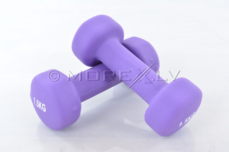 Two vinyl dumbbells 1,5 kg