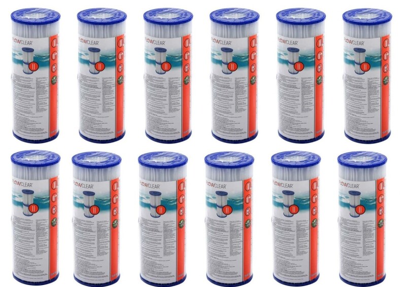 Set of 12 filters Bestway 58094 Filter Cartridge Type II