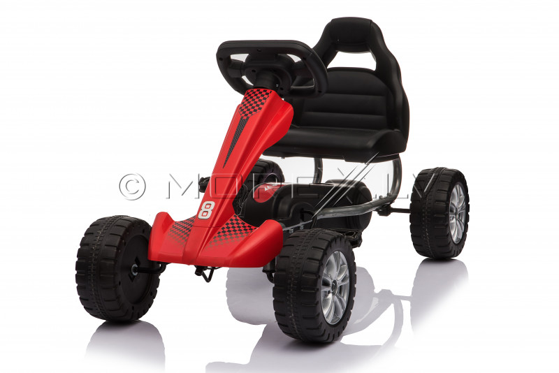 Velokartas (Velomobiliai) Go-Kart 1801 Red (3-6 years)