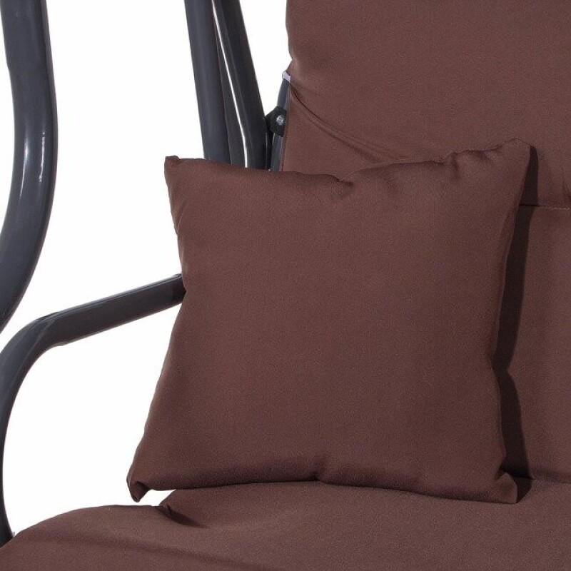 Dārza šūpuļdīvāns 230x120x164 cm, 4-vietīgs, brūns