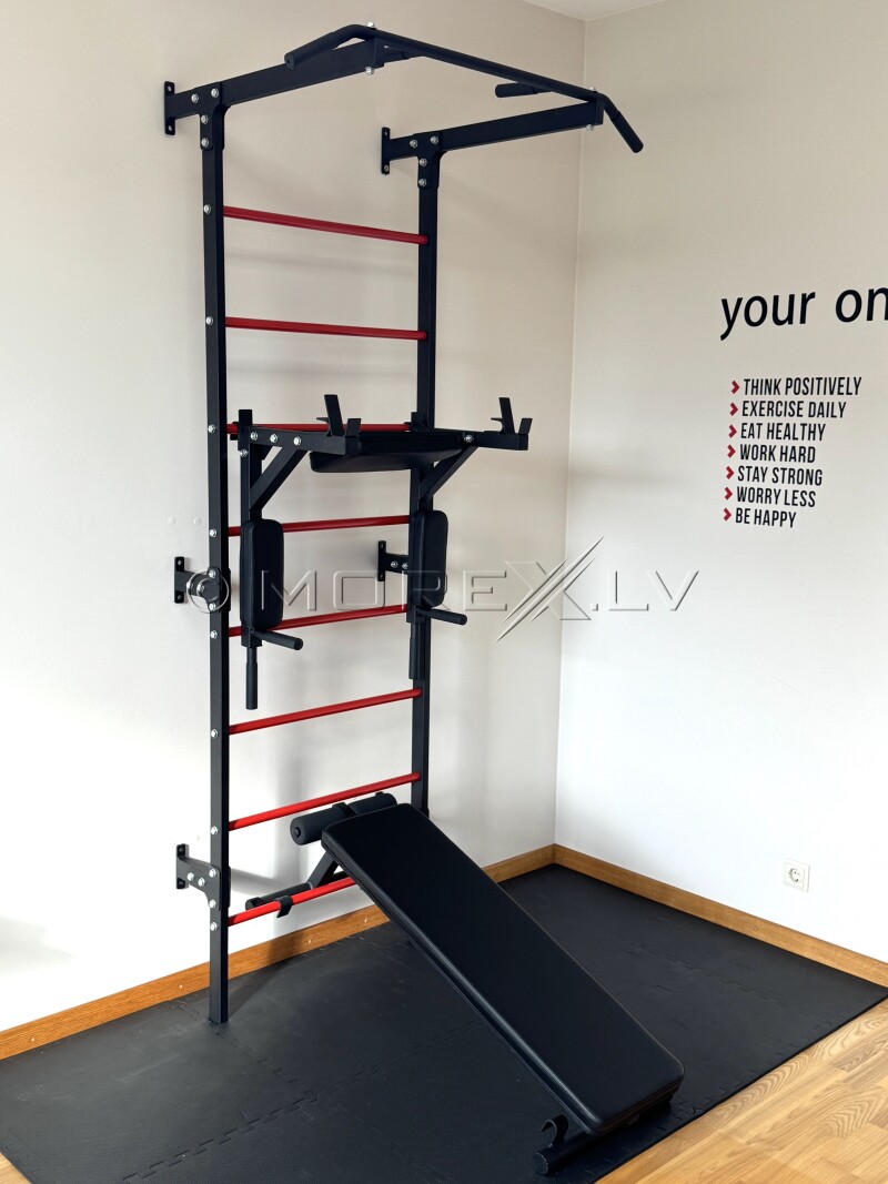 Спортивный комплекс шведская стенка STRONG-1 Red-Black - использовалась для одной фотосессии!