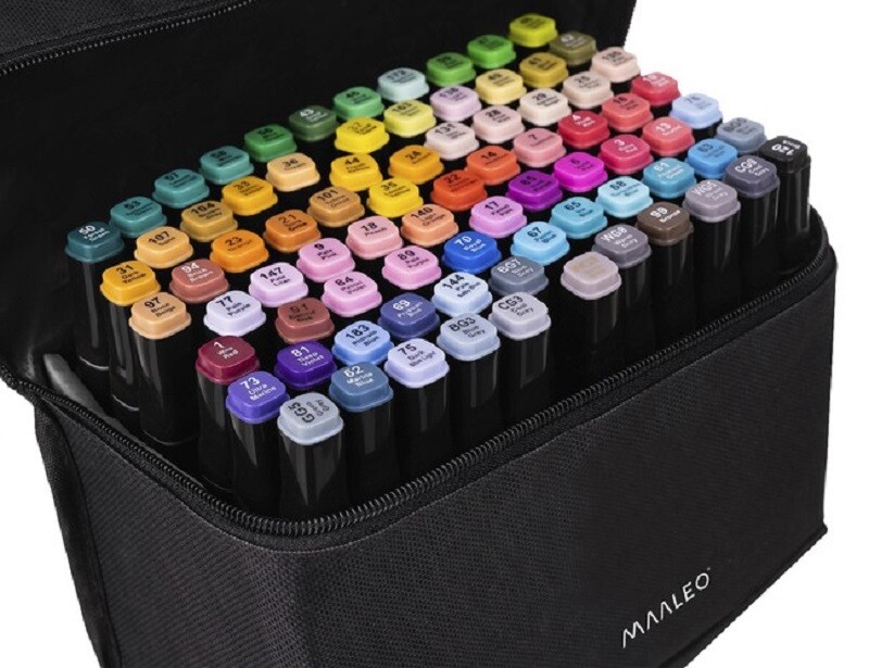Double-sided markers felt-tip pens, 80 pcs.