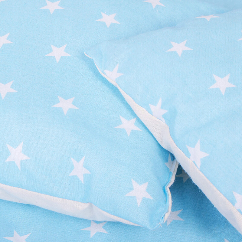 Kids play tent with cushions, light blue with stars, 160 x 120 x 100 cm