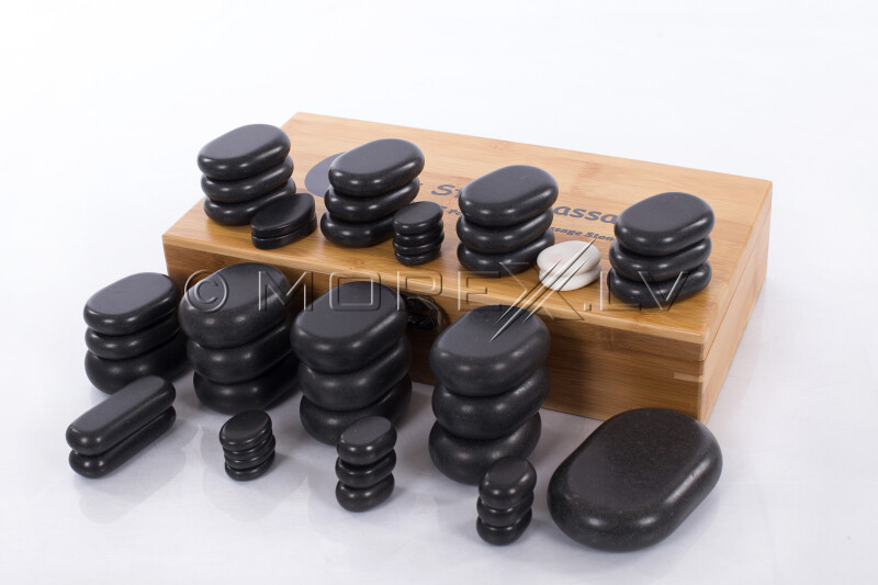 Set of 45 stones + stone heater 6 l + spoon