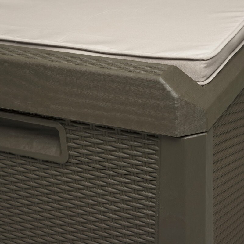 Wicker storage box + seat cushion, 148x72x64 cm, Toomax (Italy)