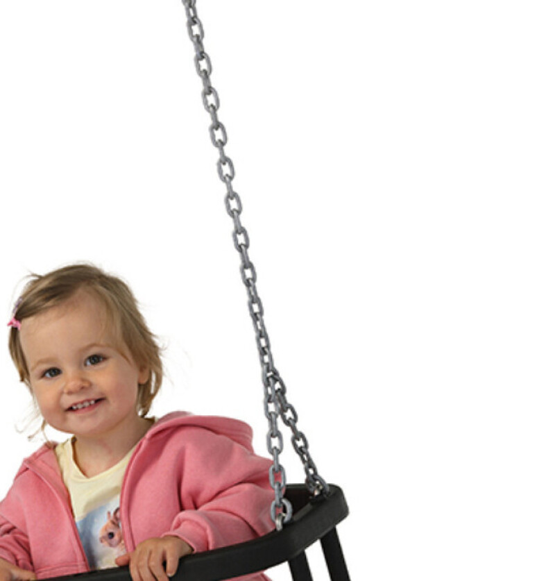 Rubber enclosed swing КВТ, chains 1,8 m, blue-black