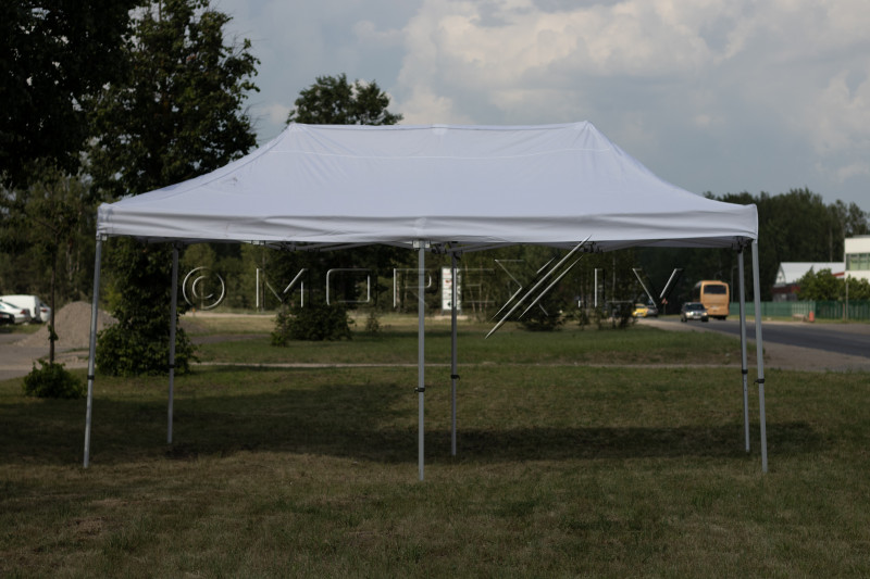 Pop Up Folding awning 3x6m, with walls, White, N series, aluminum (tent, pavilion, canopy)