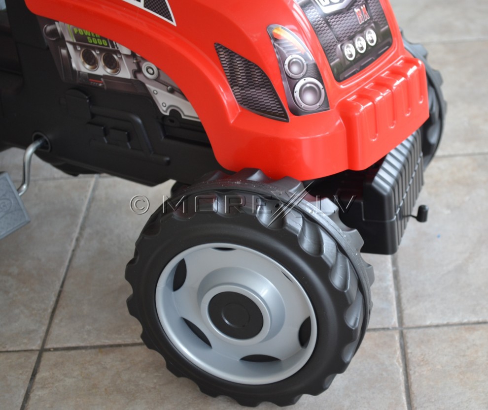 Bērnu traktors ar piekabi - Smoby Red (rotaļlieta)