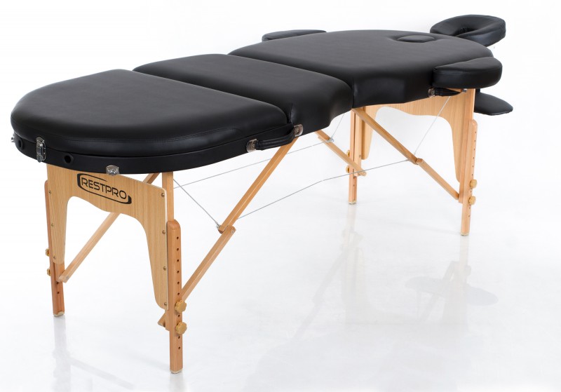 RESTPRO® VIP OVAL 3 BLACK Portable Massage Table