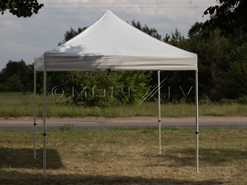 Pop Up Folding awning 3x3 m, without walls, white, X series, steel (tent, pavilion, canopy)