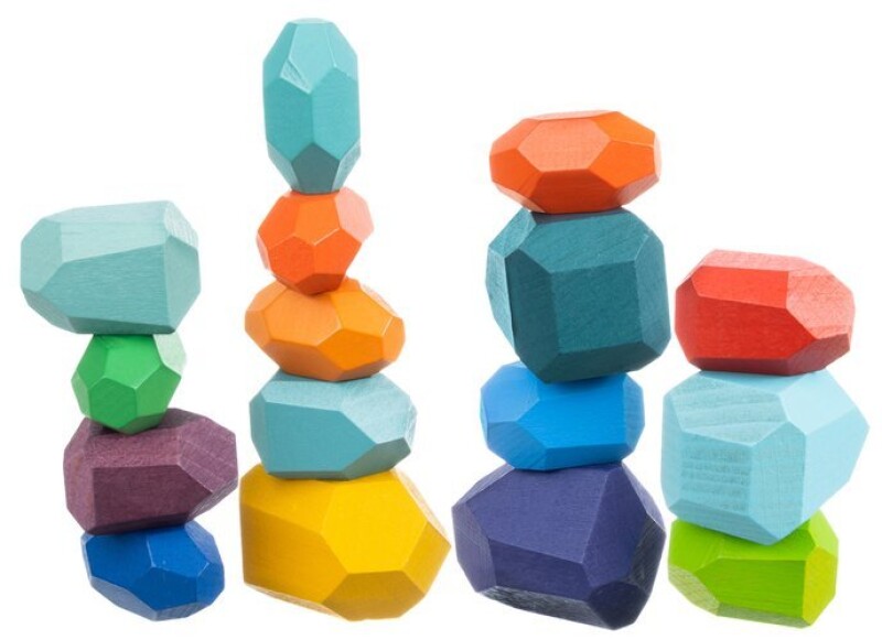 Wooden blocks - stones 16pcs.