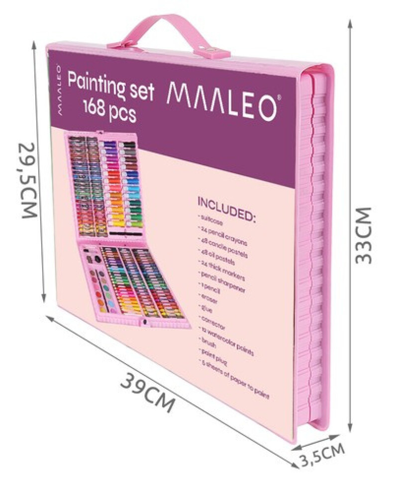 Artistic Painting Set 168pcs + Pink Suitcase