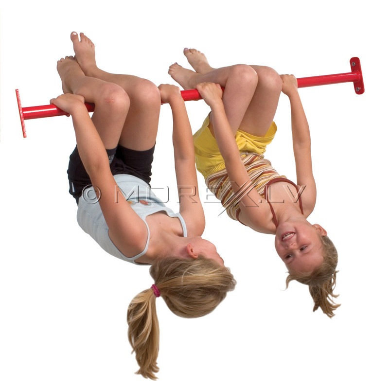 Metal pull up bar КВТ 125 cm, red