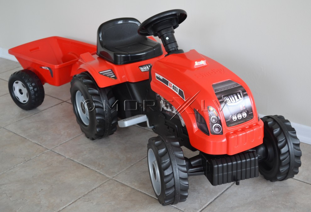 Childrens Tractor with trailer - Smoby Red (toy)