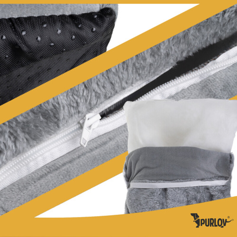 Cat bed, house, gray