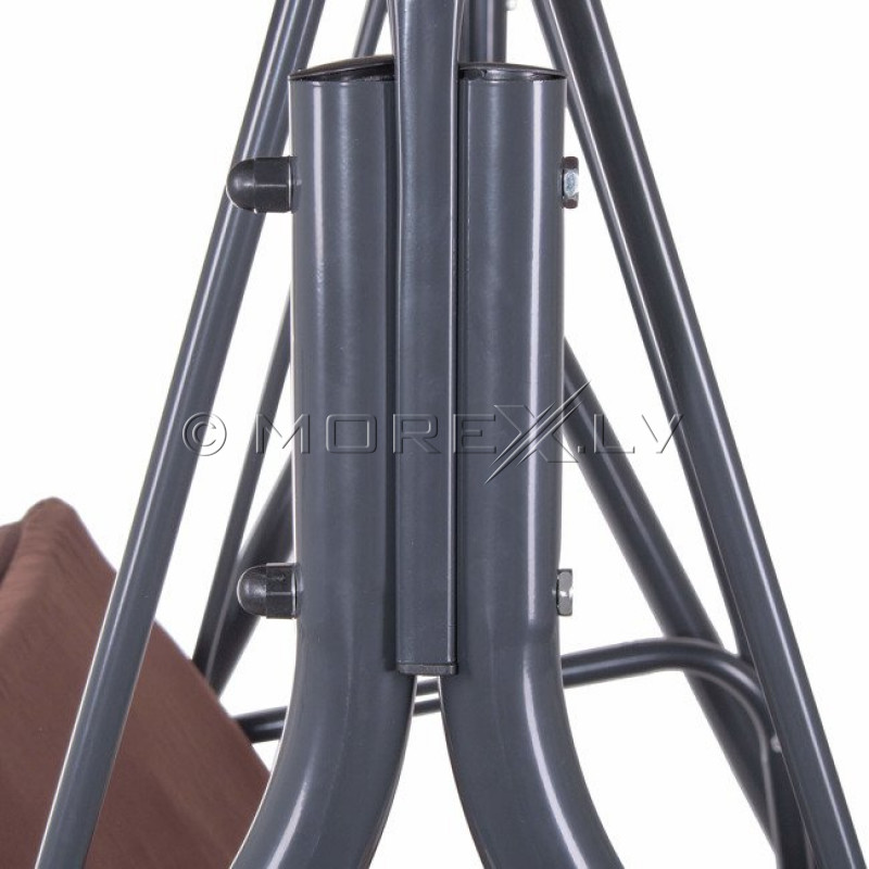 Garden swing, 170x110 cm, 3-seater, brown (Swing sofa)