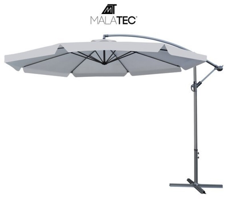 Sun protection umbrella on a stand, 3 m, dark gray