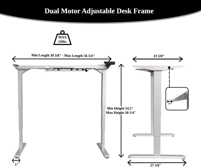 Office table with lifting system, 180 x 80cm