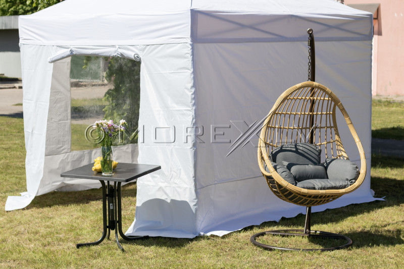 Pop Up Saliekamā nojume 2.92x2.92 m, ar sienām, Balta, H sērija, tērauds (tents, paviljons, telts)