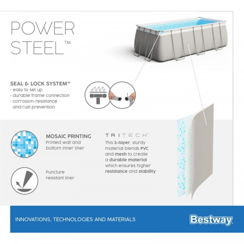 Karkasa baseins Bestway 56441 Power Steel 404x201x100 cm