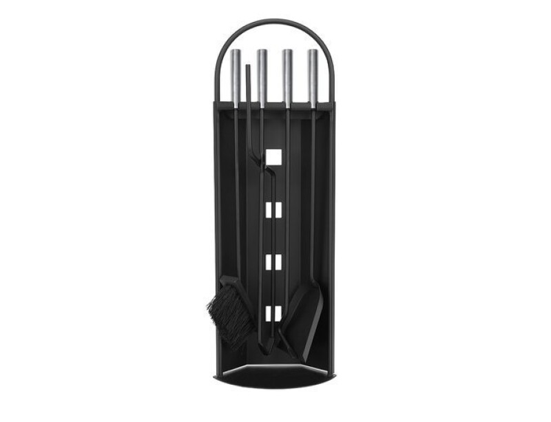 Fireplace tools in 4 pcs set, black